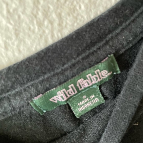 Wild Fable Black Basic Crop Tee - Picture 2 of 4